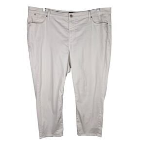 Talbots Straight Leg Crop Jean 20W White